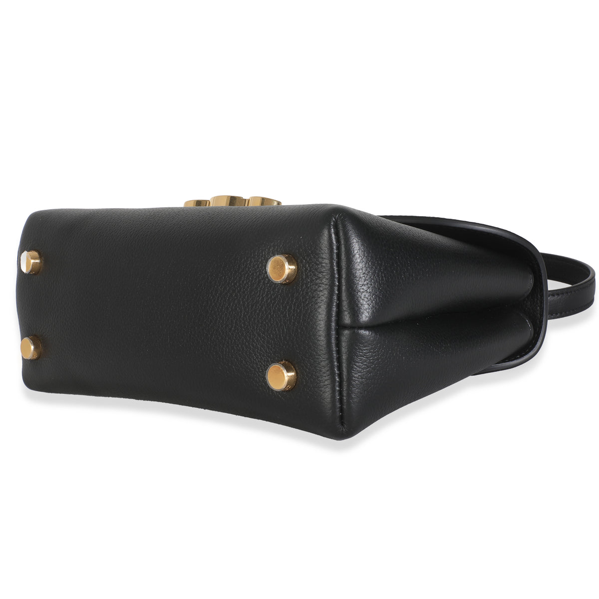 Black Supple Calfskin Teen Nino Top Handle Bag