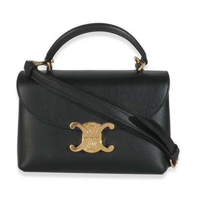 Black Supple Calfskin Teen Nino Top Handle Bag