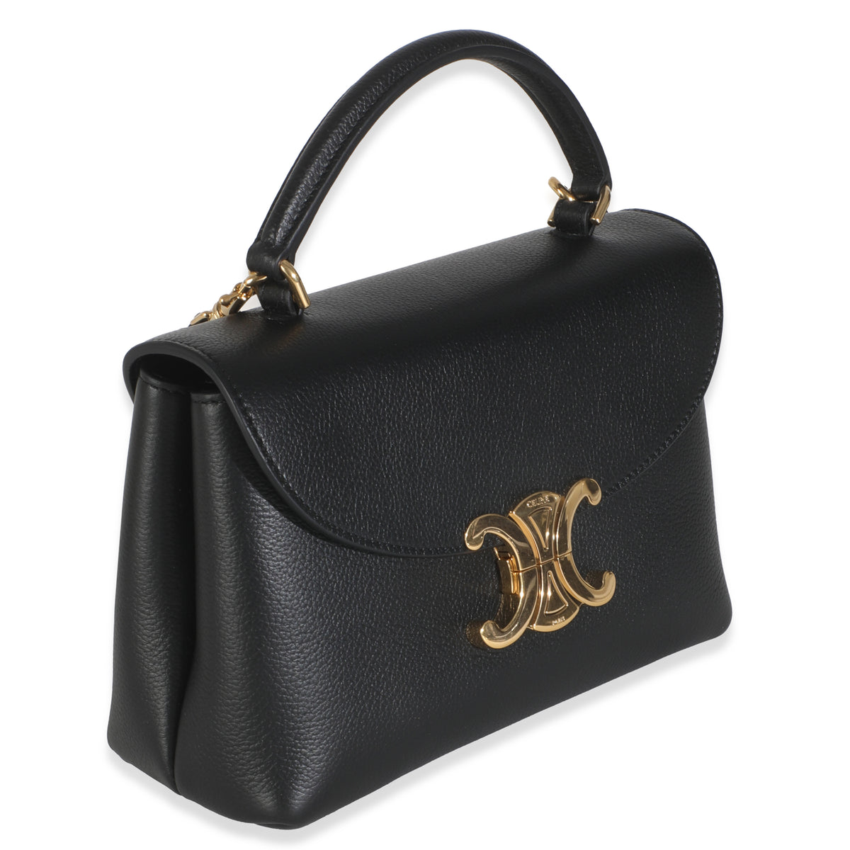 Black Supple Calfskin Teen Nino Top Handle Bag