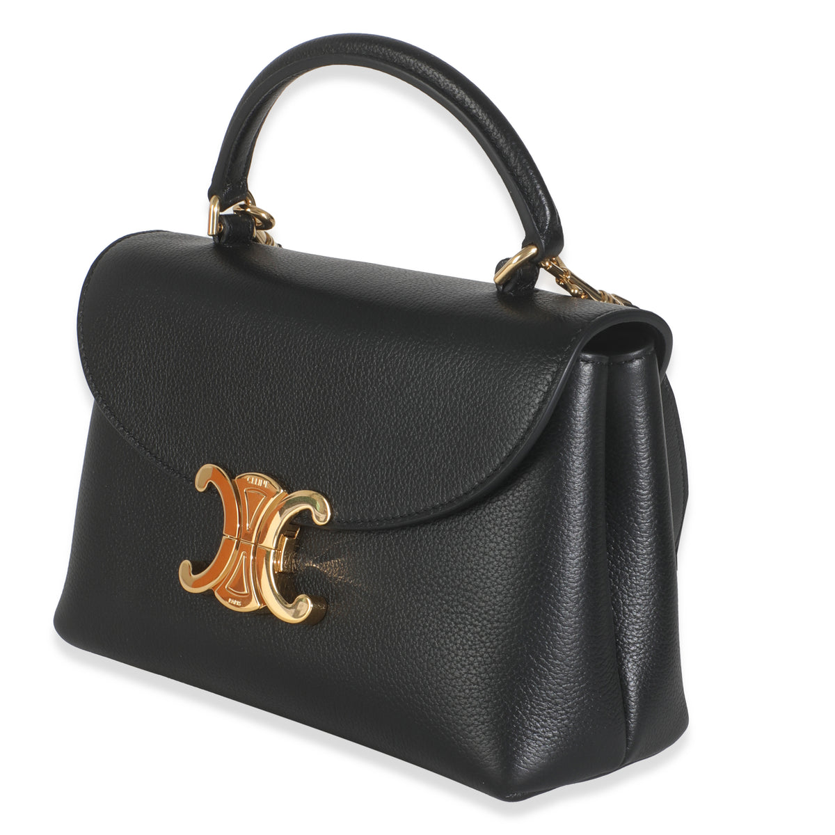Black Supple Calfskin Teen Nino Top Handle Bag