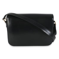 Black Shiny Calfskin Medium Triomphe Bag
