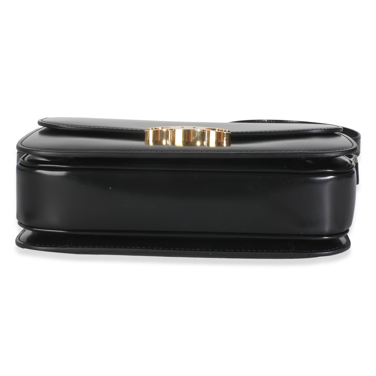 Black Shiny Calfskin Medium Triomphe Bag
