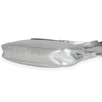 Silver Metallic Sakai Diagonal Stitched Calfskin Small Blondie Tote