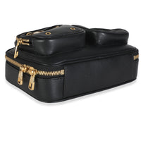 Black Monogram Embossed Calfskin Utility Crossbody
