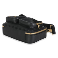 Black Monogram Embossed Calfskin Utility Crossbody