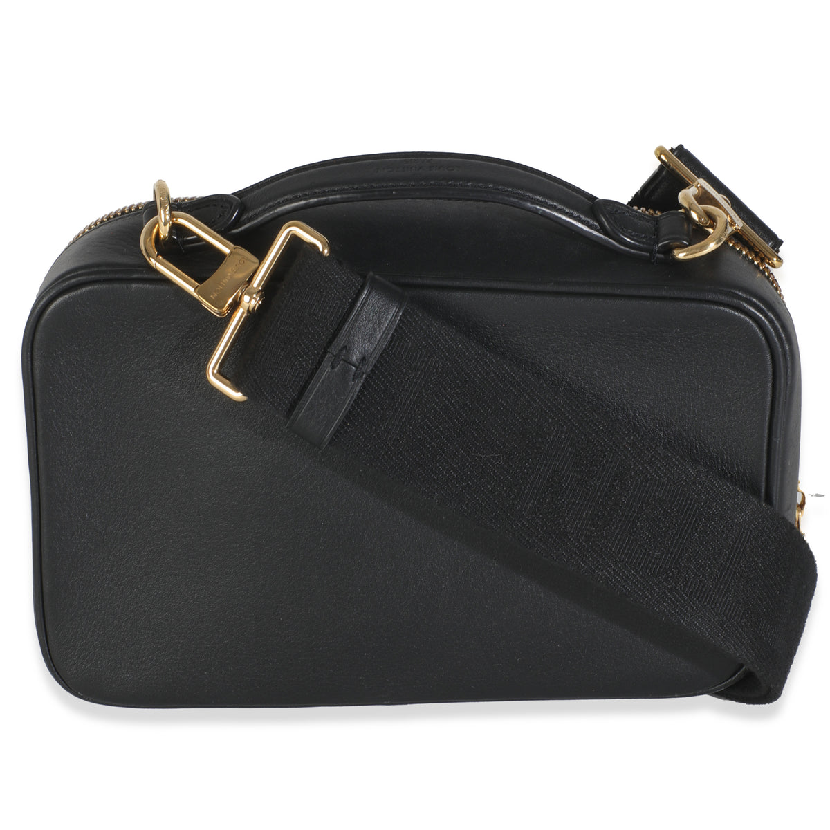 Black Monogram Embossed Calfskin Utility Crossbody