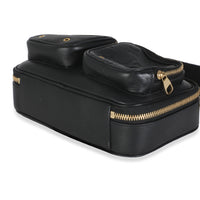 Black Monogram Embossed Calfskin Utility Crossbody