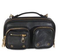 Black Monogram Embossed Calfskin Utility Crossbody