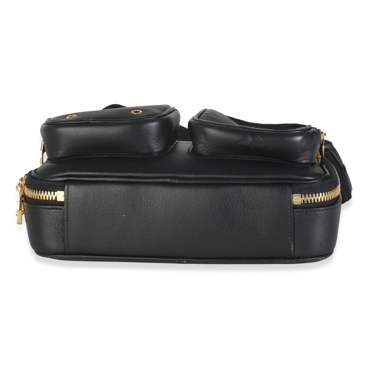 Black Monogram Embossed Calfskin Utility Crossbody