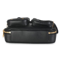 Black Monogram Embossed Calfskin Utility Crossbody