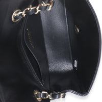 Black Quilted Lambskin Mini Rectangular Flap Bag