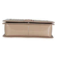 Beige Quilted Patent Plexi New Medium Boy Bag