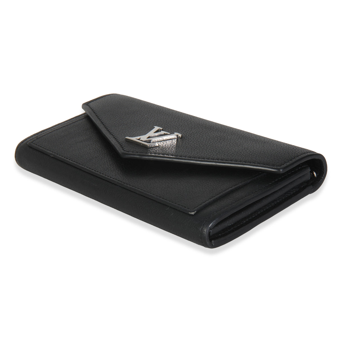 Black Soft Calfskin Mylockme Wallet