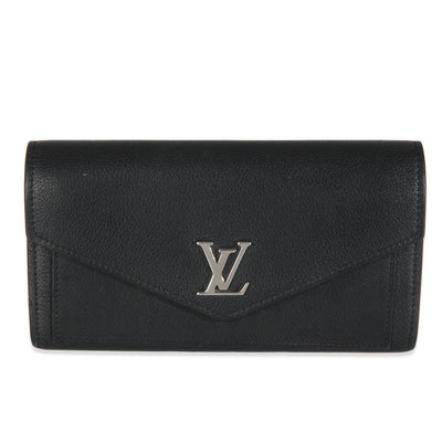 Black Soft Calfskin Mylockme Wallet