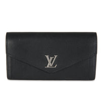 Black Soft Calfskin Mylockme Wallet