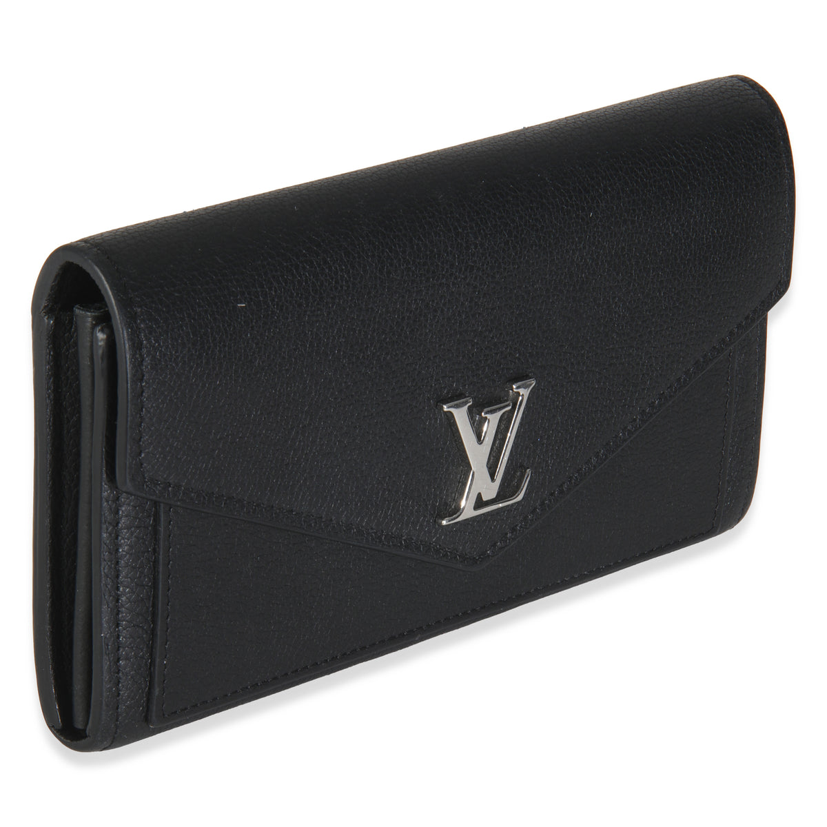 Black Soft Calfskin Mylockme Wallet