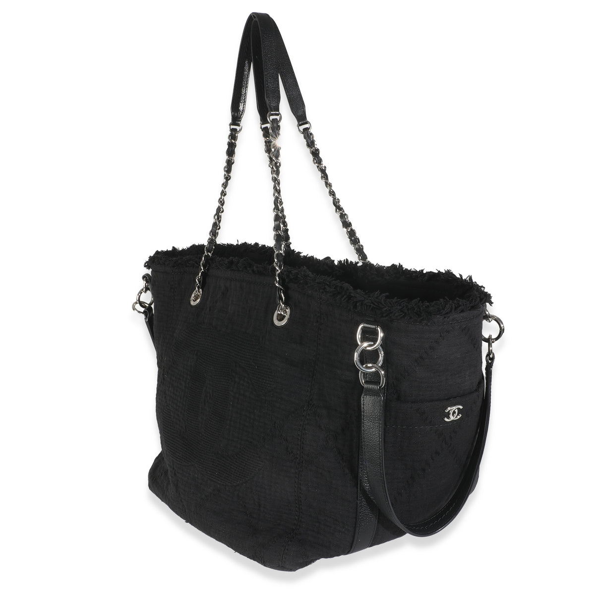 Black Canvas Small Double Face Deauville Tote