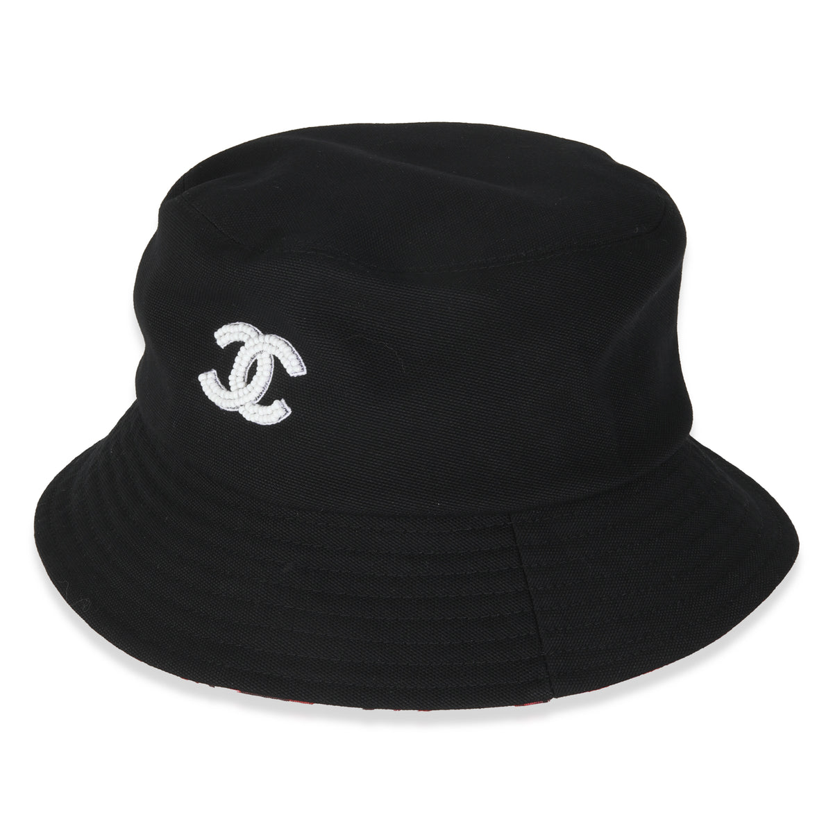 23P Black Canvas CC Pearl Bucket Hat