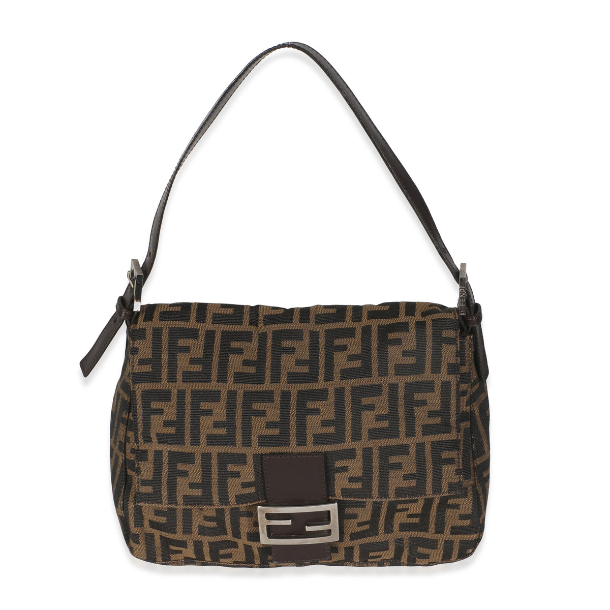 Brown Zucca Canvas Mama Baguette Bag