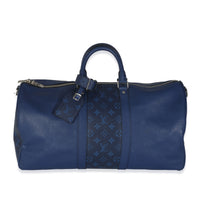 Cobalt Taiga Monogram Canvas Keepall Bandouliere 50