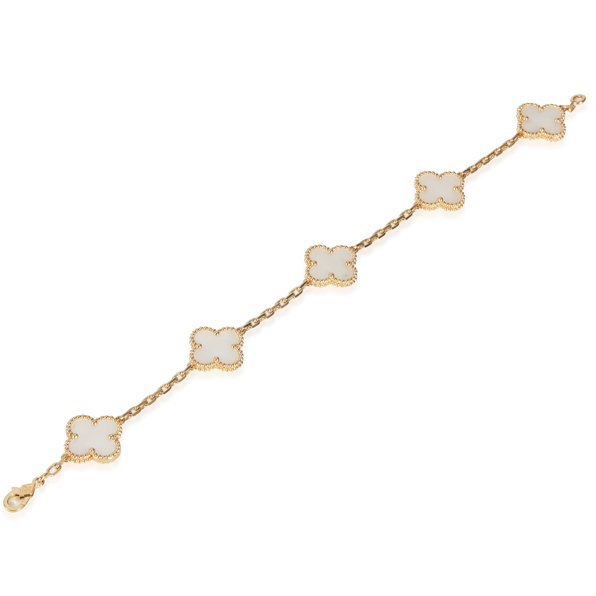 Yellow Gold Mother Of Pearl Vintage Alhambra Bracelet