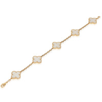 Yellow Gold Mother Of Pearl Vintage Alhambra Bracelet