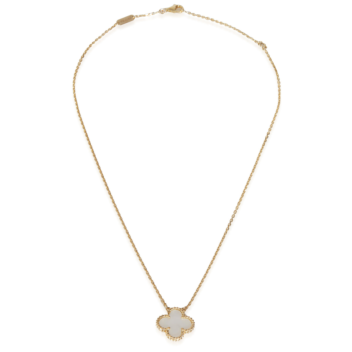 Yellow Gold Mother Of Pearl Vintage Alhambra Pendant