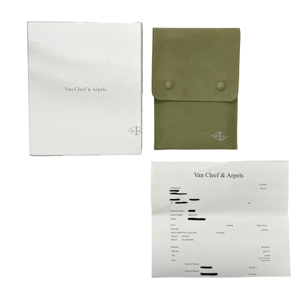 White Gold Chalcedony Vintage Alhambra 10 Station Necklace