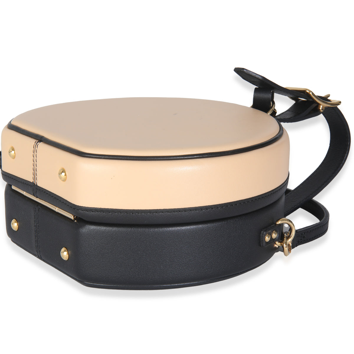 Louis Vuitton Black Beige Calfskin Petite Boite Chapeau Handbag box