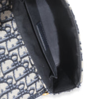 Blue Oblique Canvas 30 Montaigne Box Bag