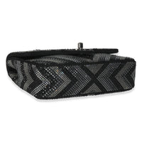 Chanel Black Strass CC Chevron Mini Flap Bag Handbag clasp