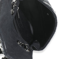 Black Strass CC Chevron Mini Flap Bag