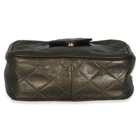 Vintage Metallic Green Quilted Lambskin Tassel Camera Bag