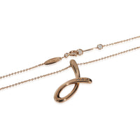 Rose Gold Diamond Elsa Peretti Letter J Pendant