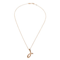 Rose Gold Diamond Elsa Peretti Letter J Pendant