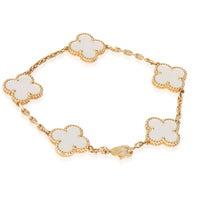 Yellow Gold Mother Of Pearl Vintage Alhambra Bracelet