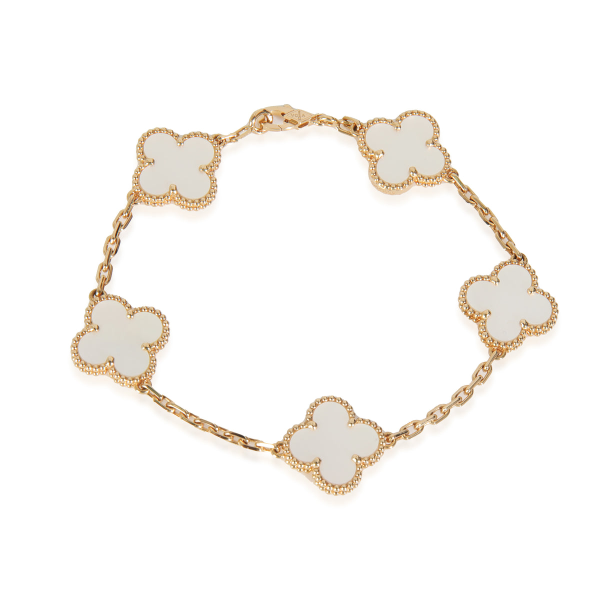 Yellow Gold Mother Of Pearl Vintage Alhambra Bracelet