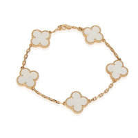 Yellow Gold Mother Of Pearl Vintage Alhambra Bracelet