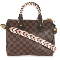 Damier Ebene Canvas Braided Speedy Bandouliere 25
