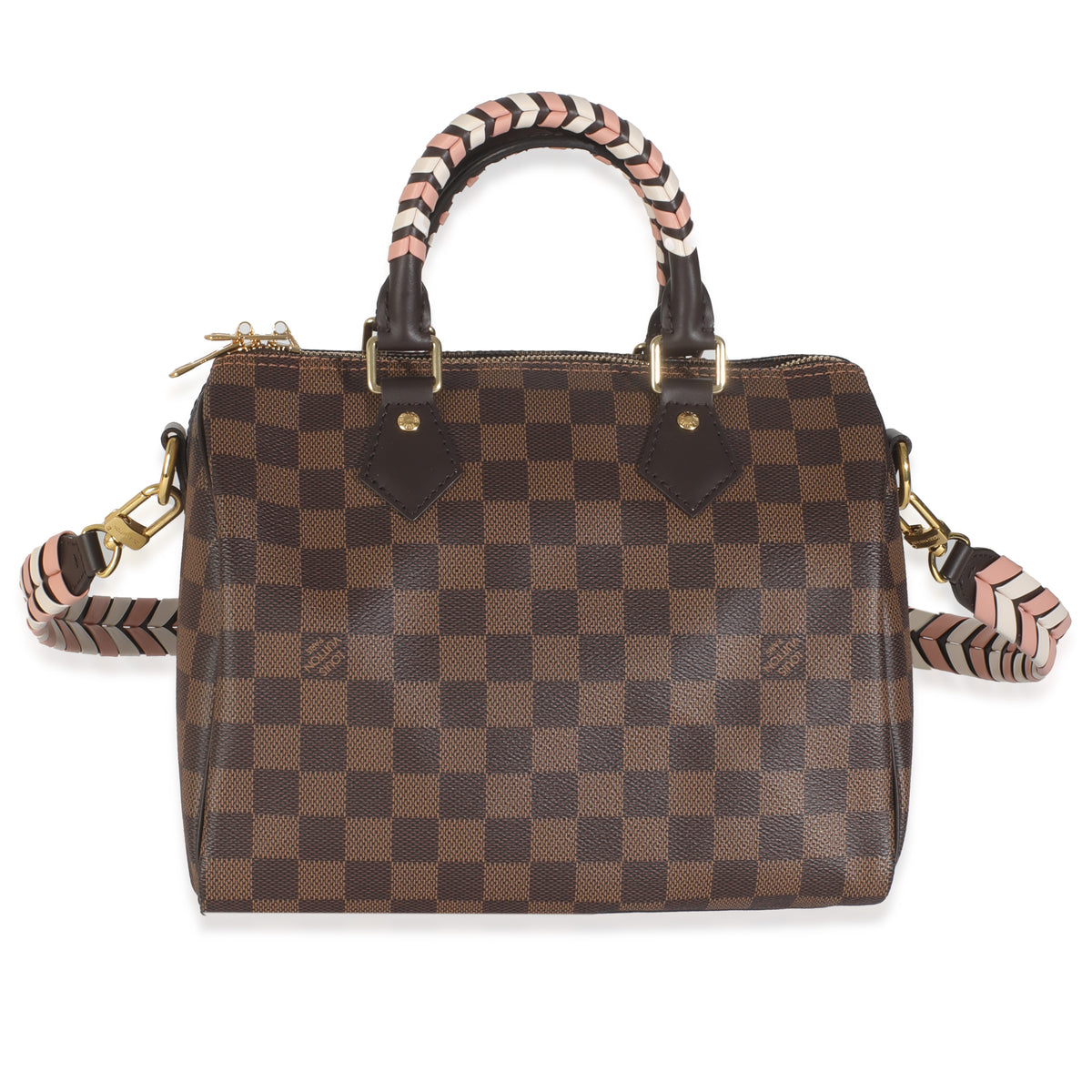 Damier Ebene Canvas Braided Speedy Bandouliere 25