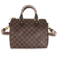 Damier Ebene Canvas Braided Speedy Bandouliere 25