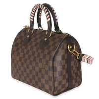 Damier Ebene Canvas Braided Speedy Bandouliere 25