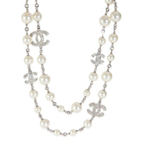 2019 Faux Pearl & Strass CC Necklace