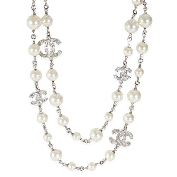 2019 Faux Pearl & Strass CC Necklace