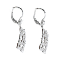 White Gold Diamond Lace Earrings