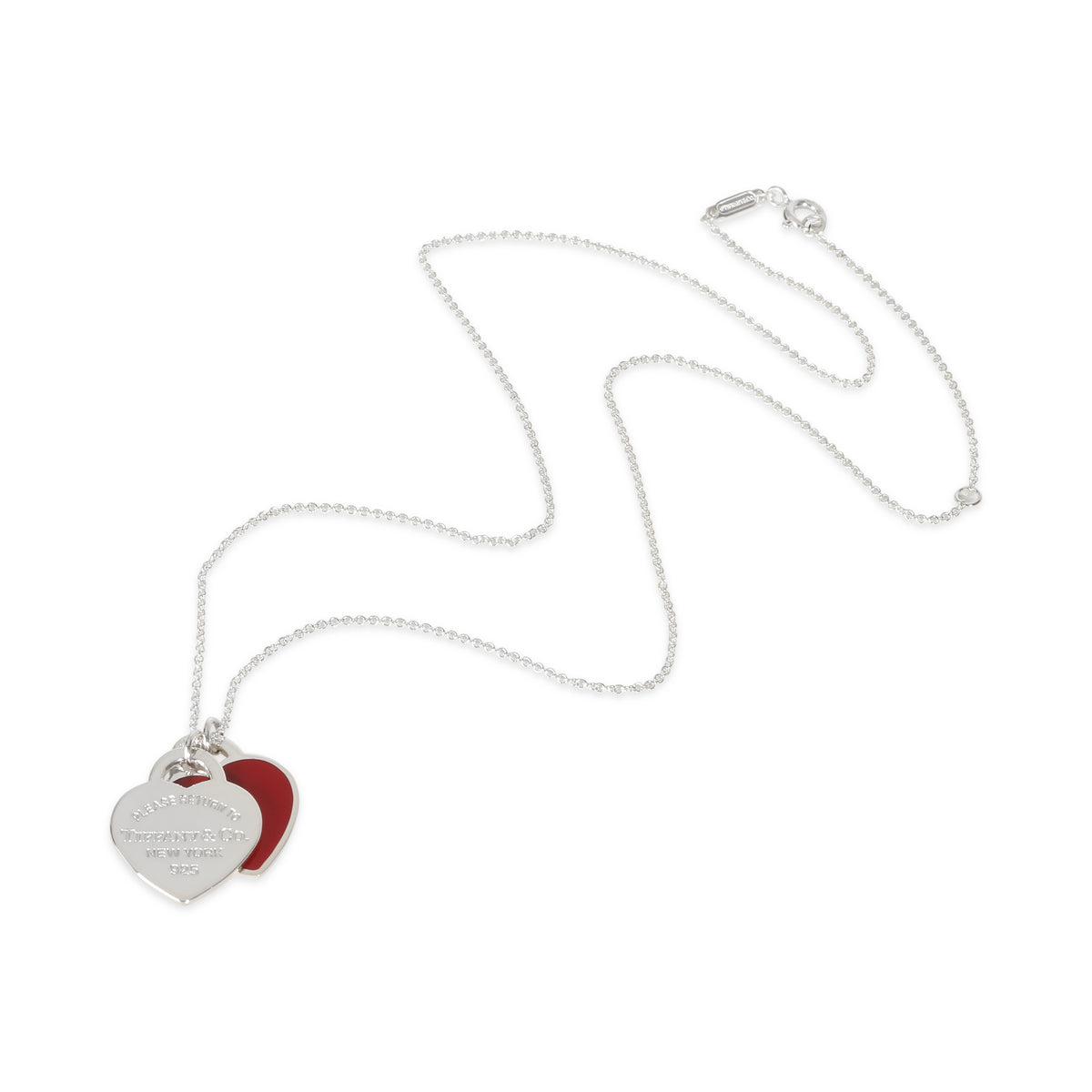 Sterling Silver  Return To Tiffany Double Heart Pendant