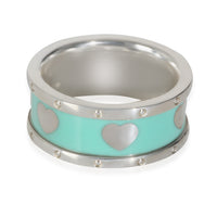 Sterling Silver  Enamel Heart Band