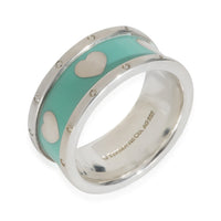 Sterling Silver  Enamel Heart Band
