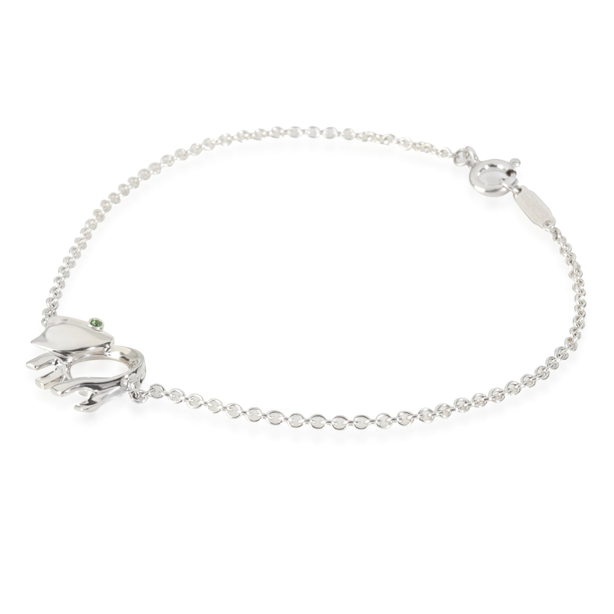 Sterling Silver Tsavorite Save The Wild Elephant Bracelet