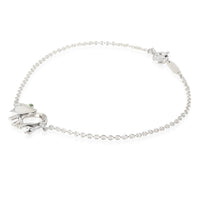 Sterling Silver Tsavorite Save The Wild Elephant Bracelet